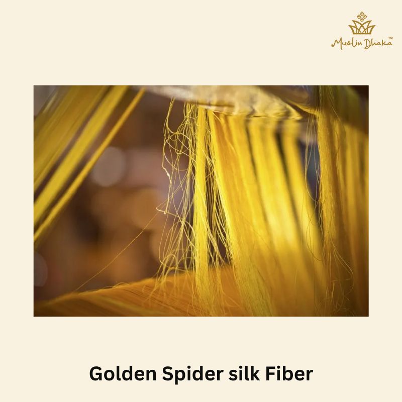 Golden spider silk fiber