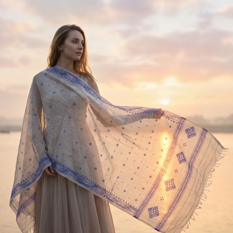 Ruh e Malmal Dhaka Muslin Stole