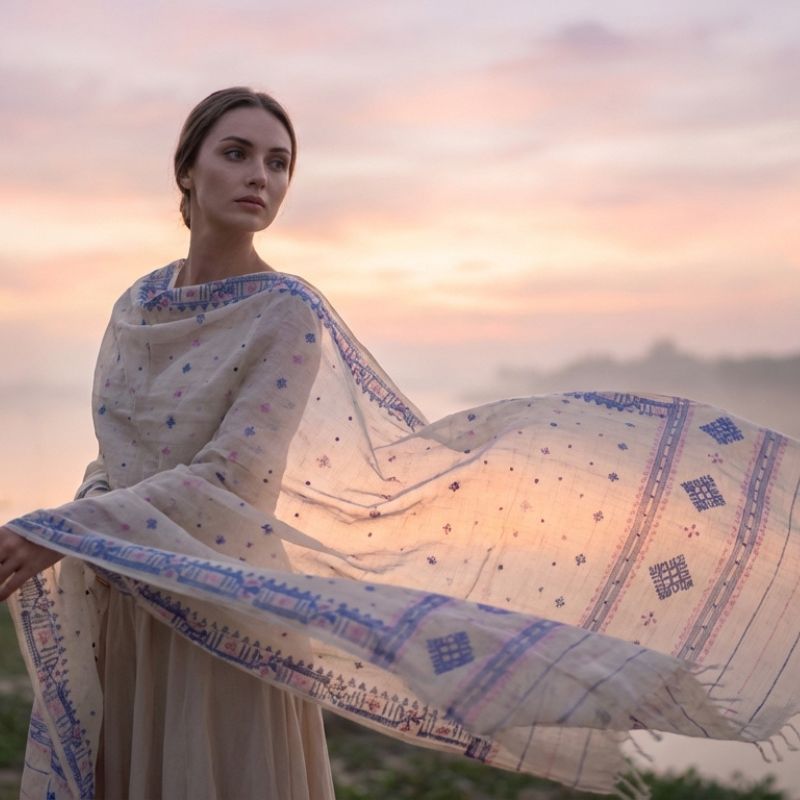 Ruh e Malmal Dhaka Muslin Stole