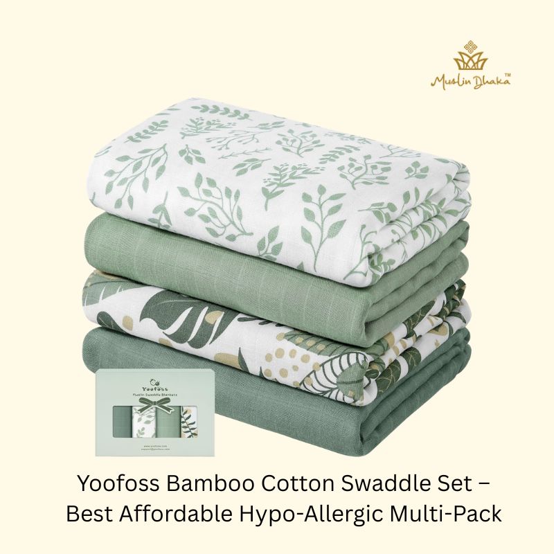 Yoofoss Bamboo Cotton Swaddle Set