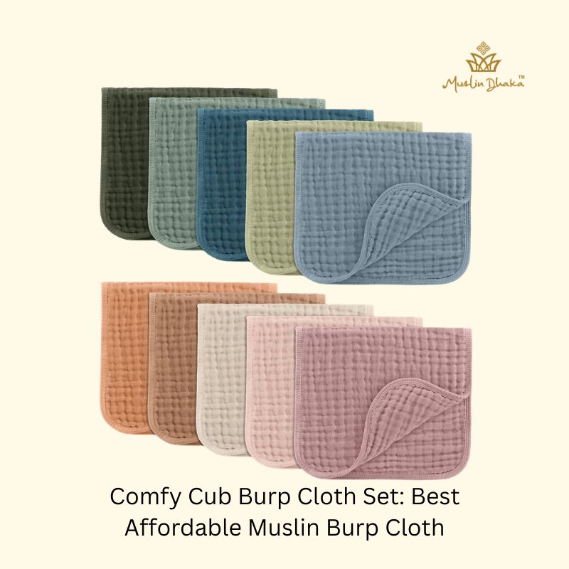 Comfy Cub Burp Cloth Set: Best Affordable Muslin Cloth