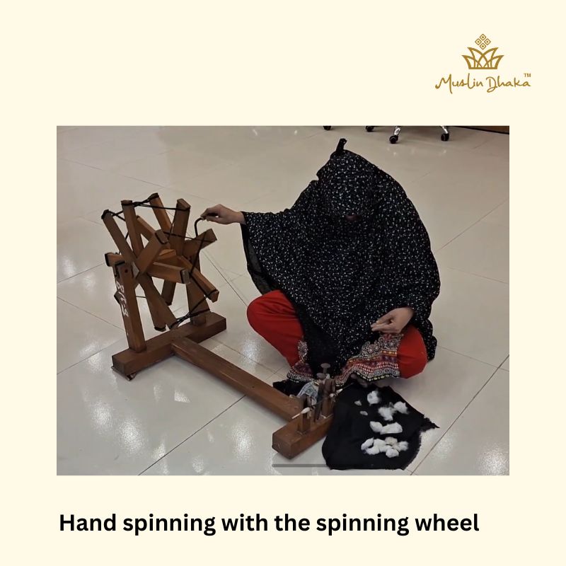 Hand Spinning of 500 to 750 yarn count ghost yarn Step 4