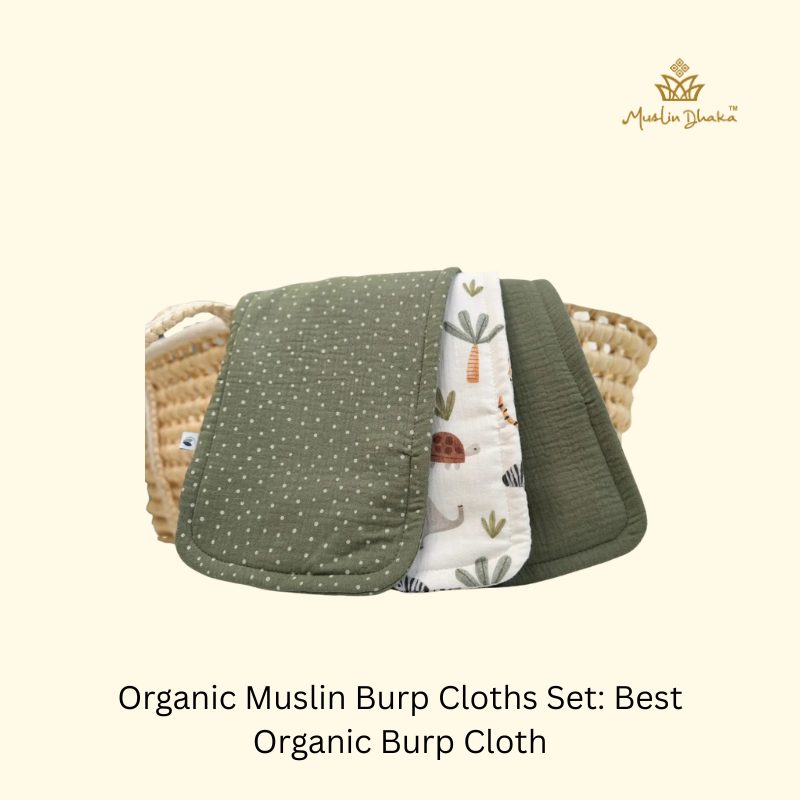 NaturalCuddles Muslin Burp Cloths Set: Best Organic Burp Cloth