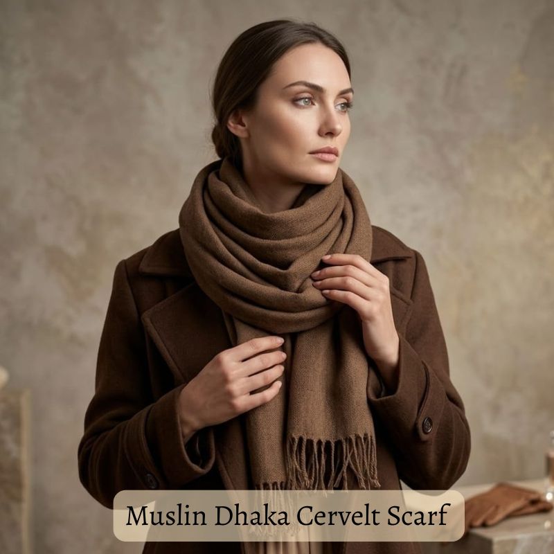 Muslin Dhaka luxury Cervelt Scarf