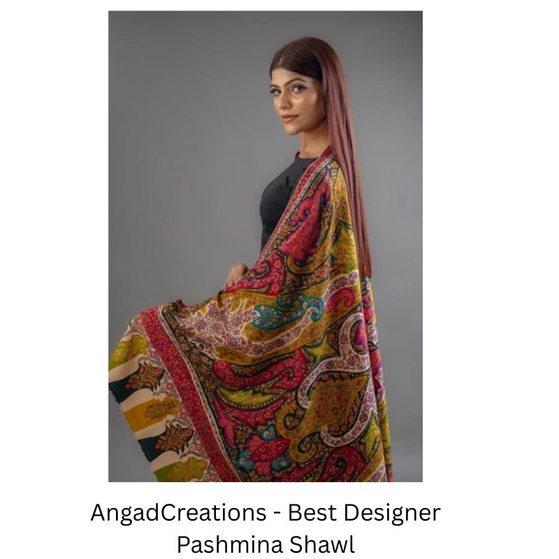 Angad Creations - Best Hand-Embroidered Pashmina Shawl
